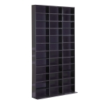 HOMCOM 102W x 195H x 23.5Dcm Particle Board Multi-Compartment Storage Bookcase Display Shelving Unit-Black