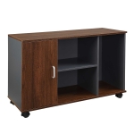HOMCOM Rolling Wheels File Cabinet with Printer Stand and Open Shelf for Home Office