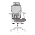 Vinsetto Silla de Oficina Giratoria Silla de Escritorio Ergonómica con Altura Ajustable Reposabrazos Reposacabezas Regulables y Respaldo Alto de Malla 66,5x66x120-128 cm Verde(c-3)