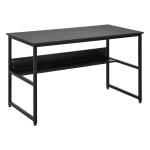 HOMCOM Particle Board 2-Tier Writing Desk Black