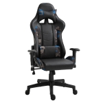 HOMCOM Linen Upholstered High-Back Home Office Chair Black/Grey