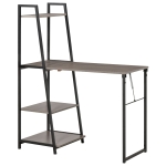HOMCOM Foldable Office Desk with Storage Shelf Computer Workstation Dining Table