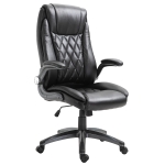 Vinsetto Executive Office Chair Sleek Ergonomic PU Leather 360° Rotation w/ Headrest in Black