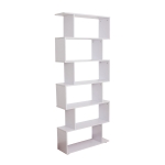 HOMCOM Six-Tier Wobbly Shelving Unit - White