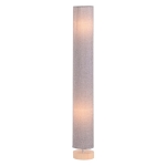 HOMCOM 120H cm Wooden Base Floor Lamp W/Linen Fabric-Grey