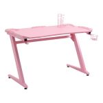 HOMCOM Gaming Computer Desk w/ Cup Holder Headphone Hook Gamepad Holder Home Pink
