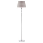 HOMCOM Modern Floor Lamp w/ Fabric Shade and Chrome Base Elegant Decoration for Study