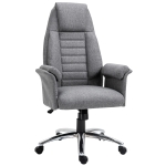 HOMCOM High back Double-Tier Armrest Office Chair Grey