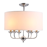 HOMCOM Chandelier Candle Pendant Lampshade Adjustable Metal Frame