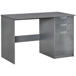 HOMCOM Computer Desk w/ Drawers Modern Writing Workstation for Home Office Study Grey