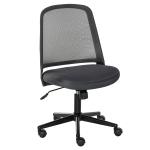 Vinsetto Leisure Office Chair Mesh Fabric Computer Home Study Armless with Wheels, Grey