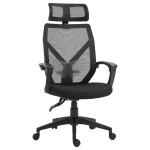 Vinsetto Mesh Ergonomic Home Office Chair w/ Headrest Black