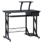 HOMCOM Compact Computer Desk, 90L x 50W x 95H cm-Black