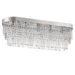 HOMCOM Modern Raindrop Crystal Chandelier Pendant Ceiling Light for Restaurant Kitchen