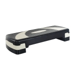 HOMCOM Tabla de Step Ajustable y Antideslizante para Fitness - Color Negro y Gris - Plástico - 80x31x10/15/20cm