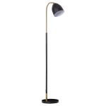 HOMCOM Arc Floor Lamp Sofa Side Standing Reading Light, Living Room, Bedroom, Gold