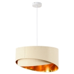 HOMCOM Modern Chandelier with Adjustable Chain and Bevel Nested Lampshade Home Office