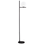 HOMCOM Modern Floor Lamp Metal Frame Sphere Light Reading Land Lamp w/ Pedal Switch