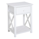 HOMCOM 40Lx30Wx55H cm End Table-White