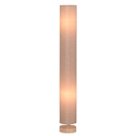 HOMCOM 120H cm Wooden Base Floor Lamp Standing Lamp W/Linen Fabric-Cream White