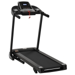 HOMCOM Cinta de Correr y Andar Plegable Velocidad hasta 12,8 km/h con 12 Programas Pantalla LED Portabotellas Superficie de Carrera 122x40 cm y Ruedas 142x66x127 cm Negro