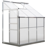 Outsunny Walk-In Garden Greenhouse Aluminum Frame Polycarbonate w/ Roof Vent