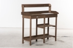 Outsunny planttafel met blad gemaakt van natuurlijk dennenhout 117 x 45 x 121 cm