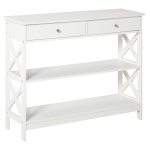 HOMCOM Console Table Sofa Desk w/ Shelves Drawers for Living Room Entryway Bedroom