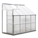 Outsunny Walk-In Garden Greenhouse Aluminum Frame Polycarbonate w/ Roof Vent