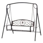 Outsunny Outdoor 2-person PE Rattan Metal Porch Swing Lounge Chair Patio Garden Poolside(c-2)