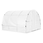 Outsunny Polytunnel Greenhouse Transparent PE Walk-In Metal Frame 300x300x200cm