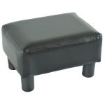 HOMCOM Footstool Ottoman Foot Rest PU Leather-Black