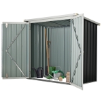 Abri de jardin - remise pour outils - abri vélo - tôle acier noir blanc