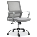 Vinsetto Ergonomic Mesh Back Office Chair w/ Adjustable Height Breathable 360° Swivel - Grey