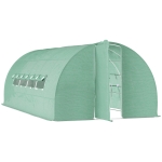 Outsunny Invernadero de Jardines y Huertos con Ventanas para Cultivos Plantas y Verduras 6x3x2 m Cubierta de PE 140 g/㎡ Material de Acero