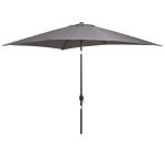 Outsunny Sombrilla de Aluminio 200x300x240 cm Parasol Rectangular de Jardín Inclinable con Manivela y Poste Desmontable para Terraza Piscina Patio Exterior Gris