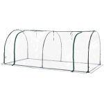Outsunny Invernadero caseta 200x100x80cm acero y plastico jardin terraza cultivo plantas