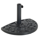 Outsunny Soporte de Sombrilla Semicircular Ajustable Universal Pie de Parasol de Cemento Base de Sombrilla Patio Jardín Estilo Retro HDPE Φ50x32x32cm