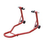 HomCom Caballete de Moto Soporte Trasero Universal Portátil y Móvil – Color Rojo – Acero – 80 x 50 x 40cm