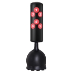 HOMCOM Staande bokszak bokspop bokspartner bokszak boksdummy training zwart