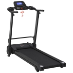 HOMCOM Cinta de Correr Andar Eléctrica Plegable con 5 Programas Pantalla LCD Velocidad hasta 14 km/h Inclinación Manual y Ruedas de Transporte Carga 110 kg 164x70x125 cm Negro