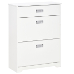 HOMCOM Scarpiera Moderna in Legno, 2 Cassetti può contenere 16 paia di Scarpe 70x29x92cm, Bianco