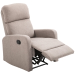 HOMCOM Poltrona Relax Reclinabile Manuale con Poggiapiedi Portata 125kg Tessuto Grigio 66 × 83 × 107cm