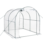Outsunny Serra da Giardino a Tunnel con Copertura in PVC, Serra Agricola per Piante - Trasparente