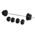 Homcom Set Bilanciere con 2 Manubri Pesi 14 Dischi Peso Totale: 65 kg in Acciaio e Plastica