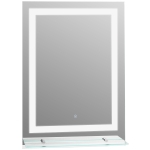 Homcom Miroir de Salle de Bain Lumineux LED Blanc 50 x 4 x 70 cm