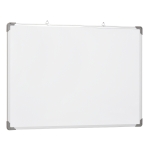 HomCom Lavagna Magnetica da parete 90 x 60 cm con telaio in alluminio Bianco