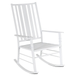 Rocking chair style néo-rétro à lattes métal époxy aspect bois