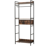 HOMCOM Attaccapanni a Muro con Scarpiera e Mensole Stile Industriale 80x40x200cm
