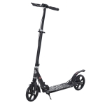 HOMCOM Monopattino Pieghevole in Alluminio con Freno a Disco, Manubrio Regolabile e Ammortizzatore, 100x39x80-103.5cm, Nero